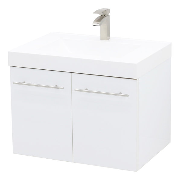 Ebern Designs Celio 29.25'' Single Bathroom Vanity with Resin Top
